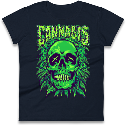 Cannabis Skull Ladies Shirt