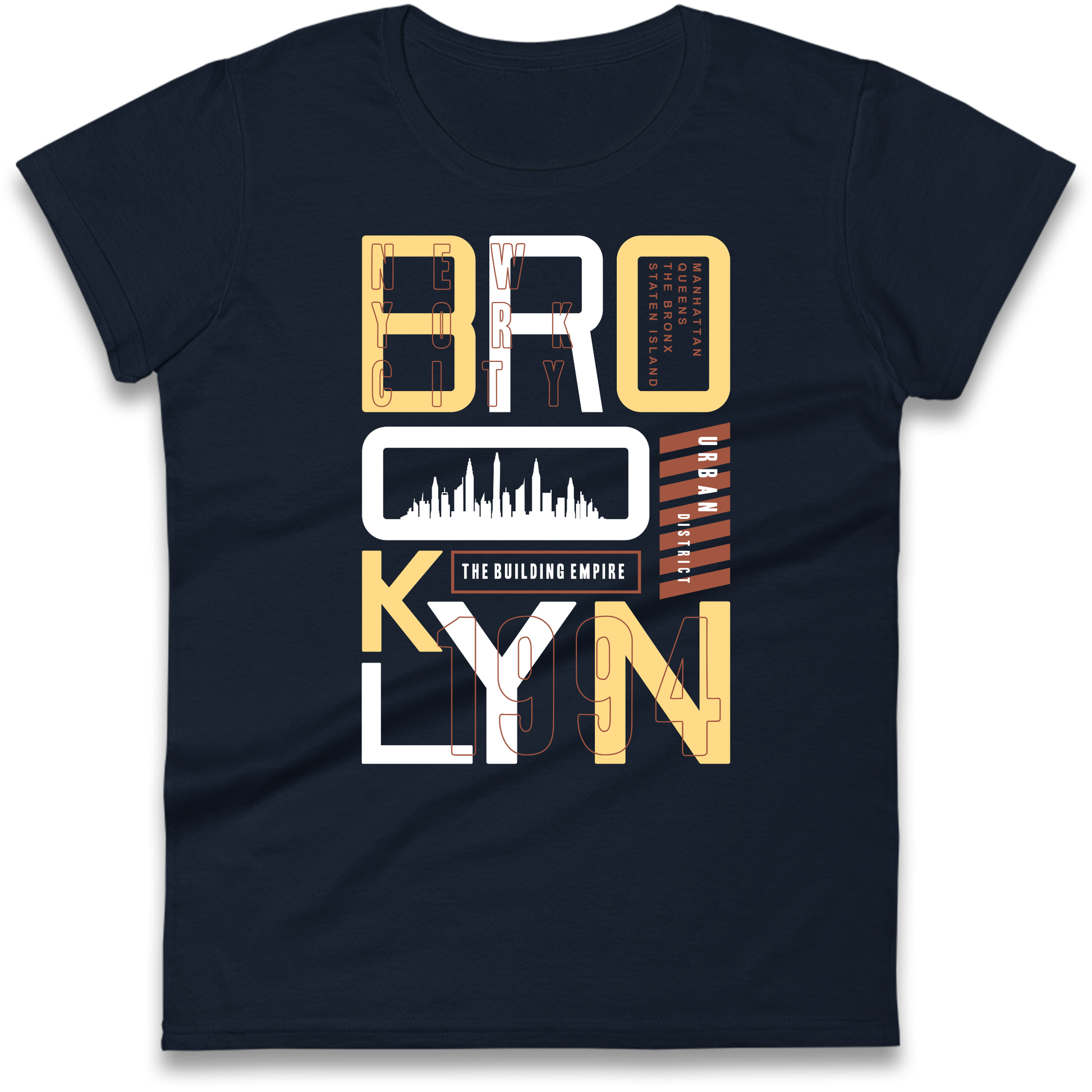 Brooklyn New York Urban District Ladies Shirt