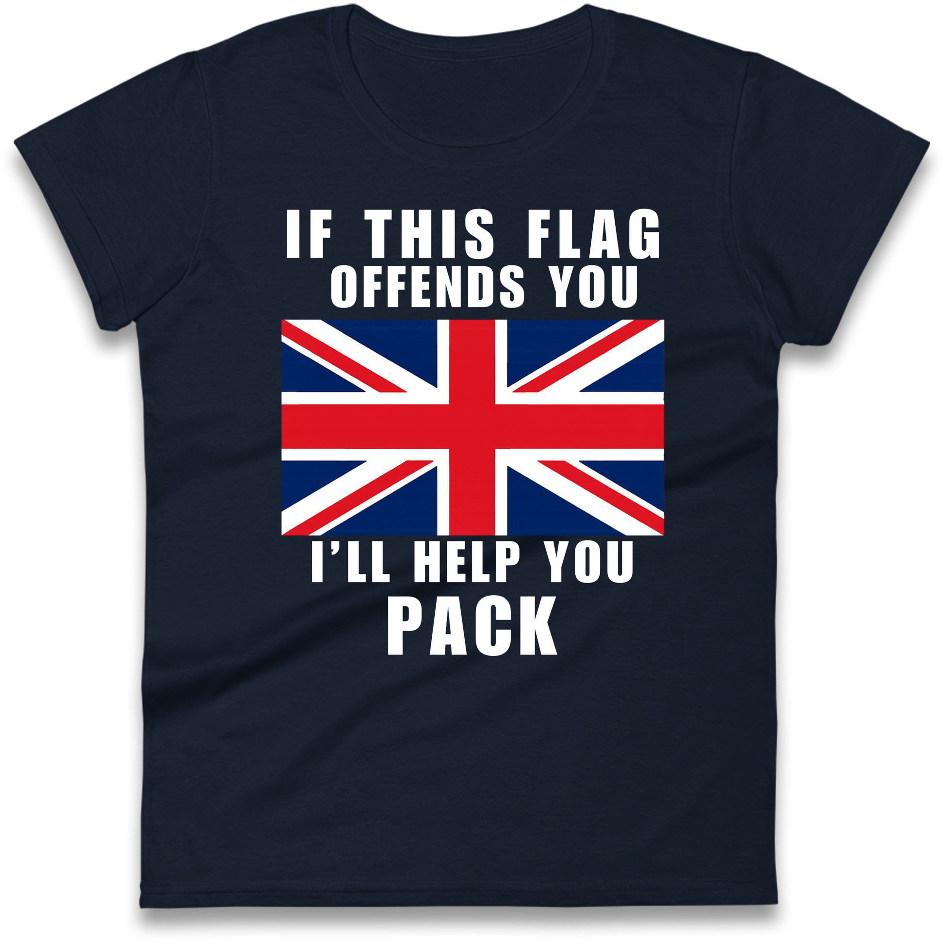 If This Flag Offends You I Will Help You Pack Ladies Shirt