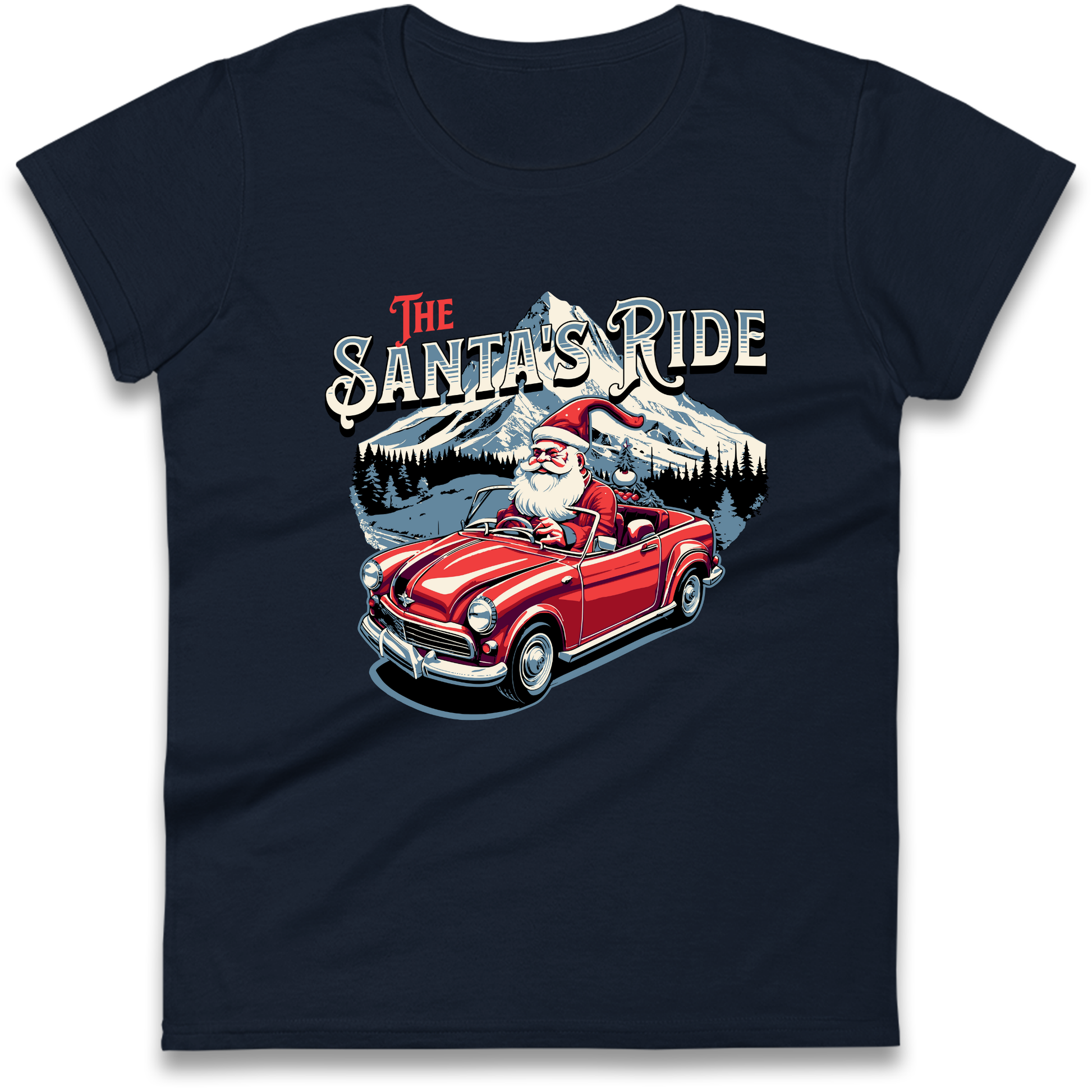 The Santas Ride Christmas Ladies Shirt