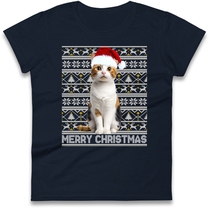 Merry Christmas Cat Ladies Shirt