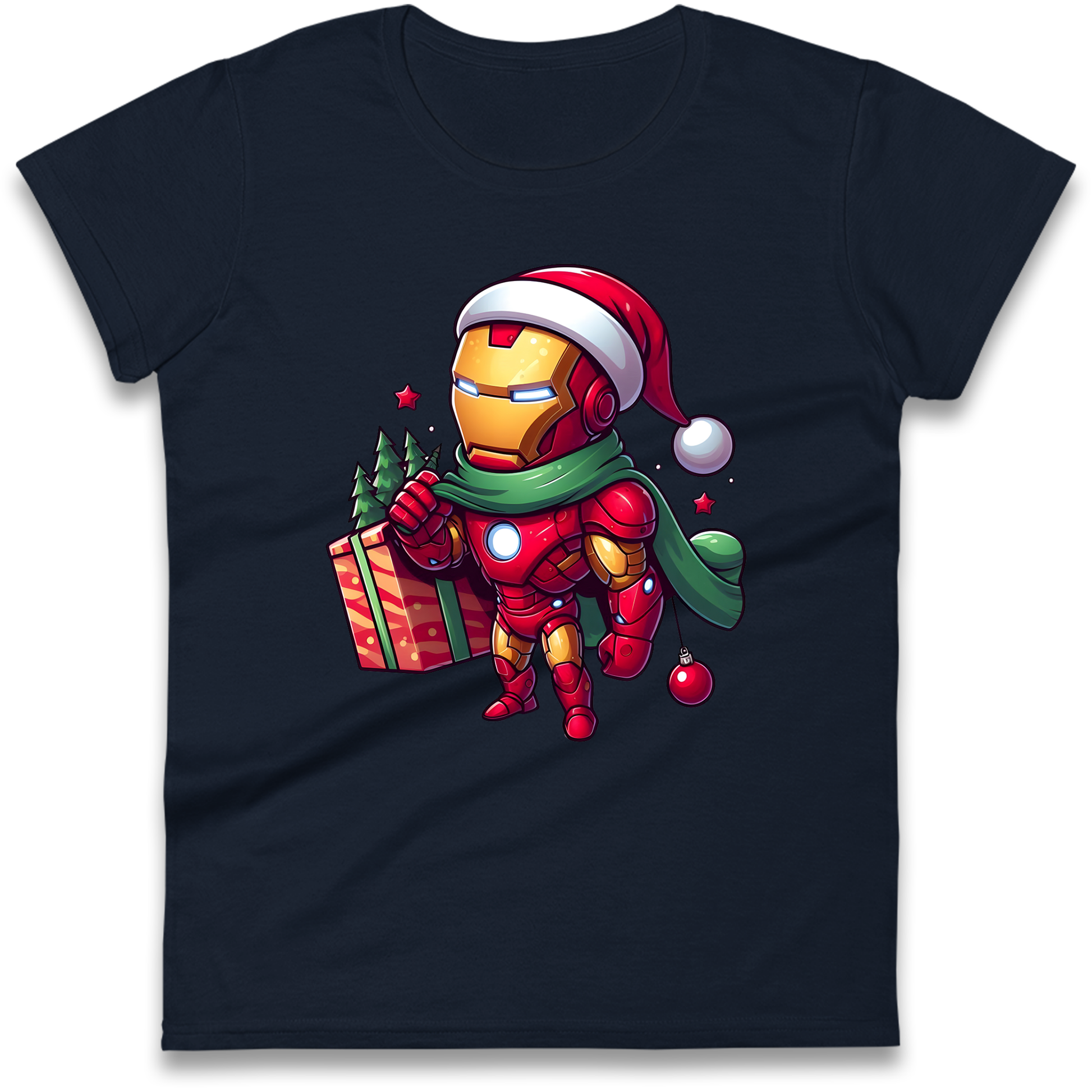 Ironman Santa Ladies Shirt