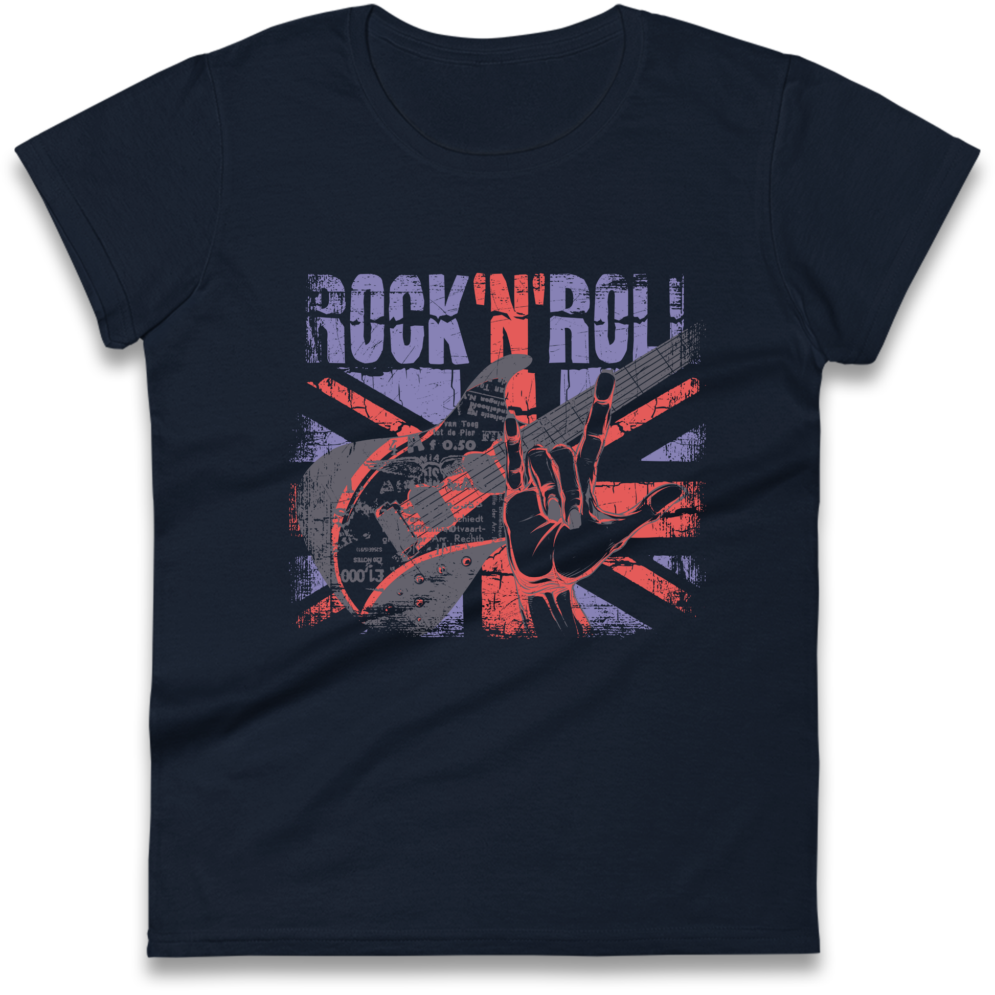 Rock N Roll Union Jack Ladies Shirt