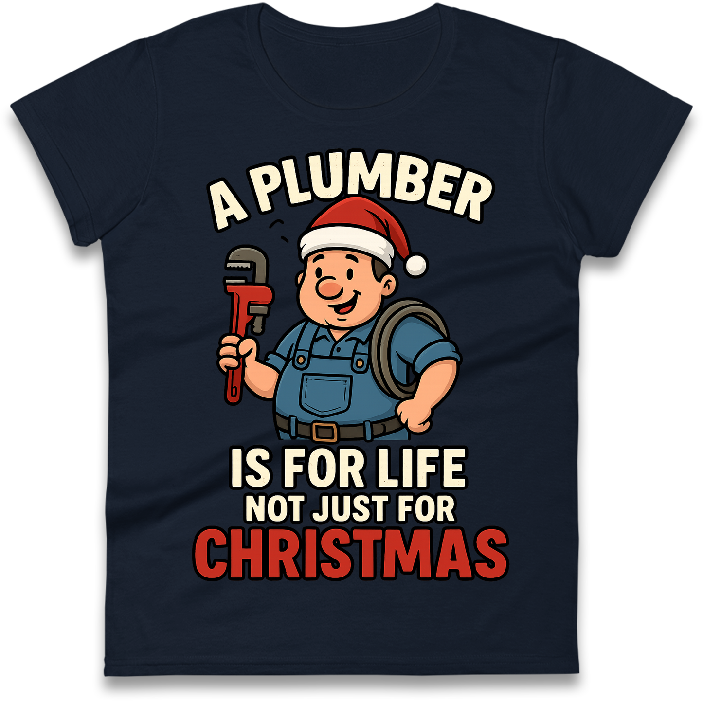 Plumber Christmas Ladies Shirt