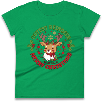 Cutest Reindeer Ladies Shirt