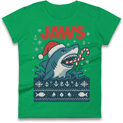 Jaws Christmas Ladies Shirt