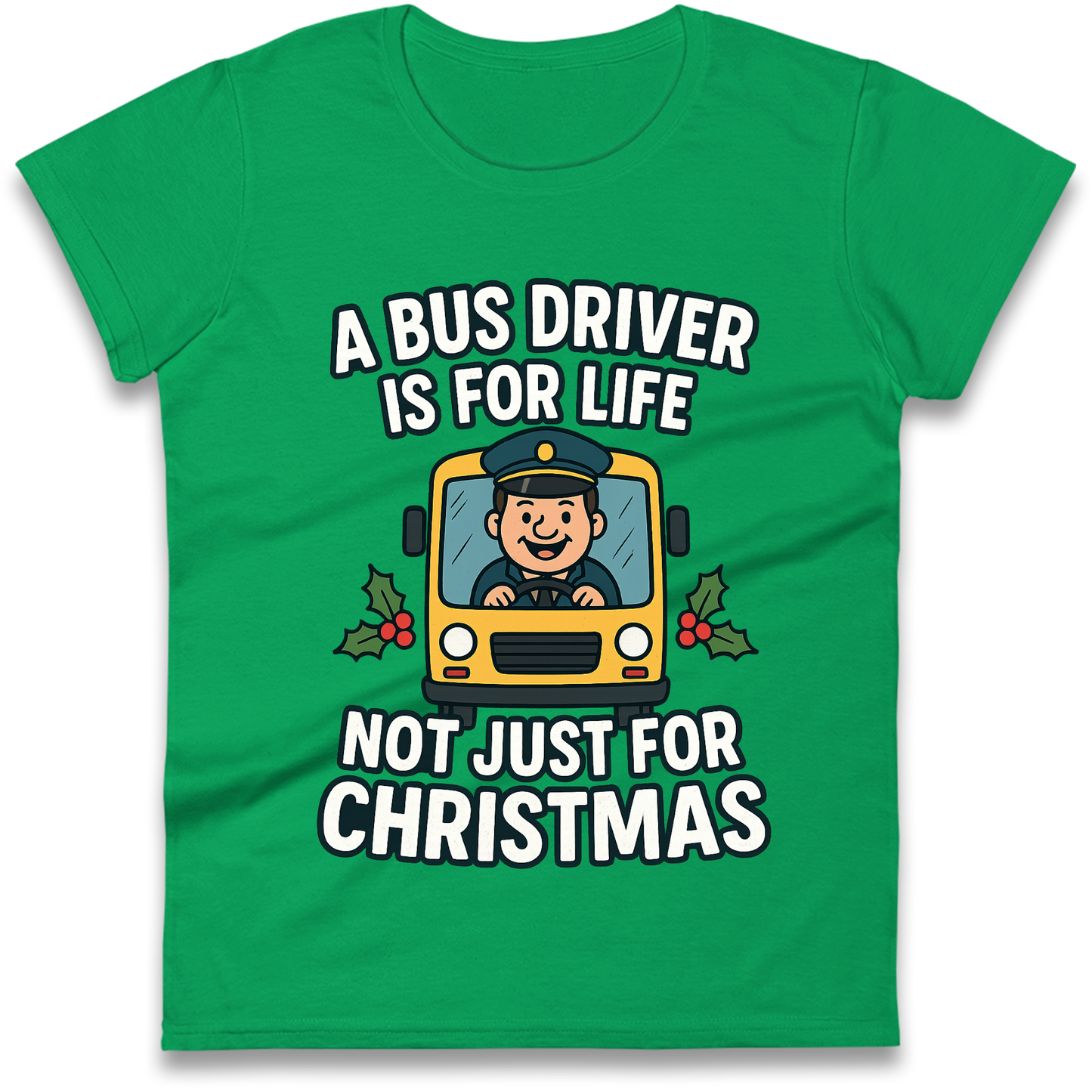 Bus Driver Christmas Ladies Shirt