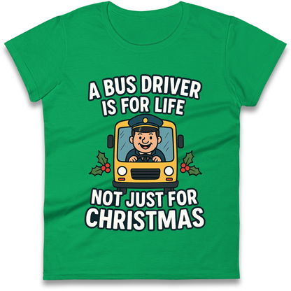 Bus Driver Christmas Ladies Shirt