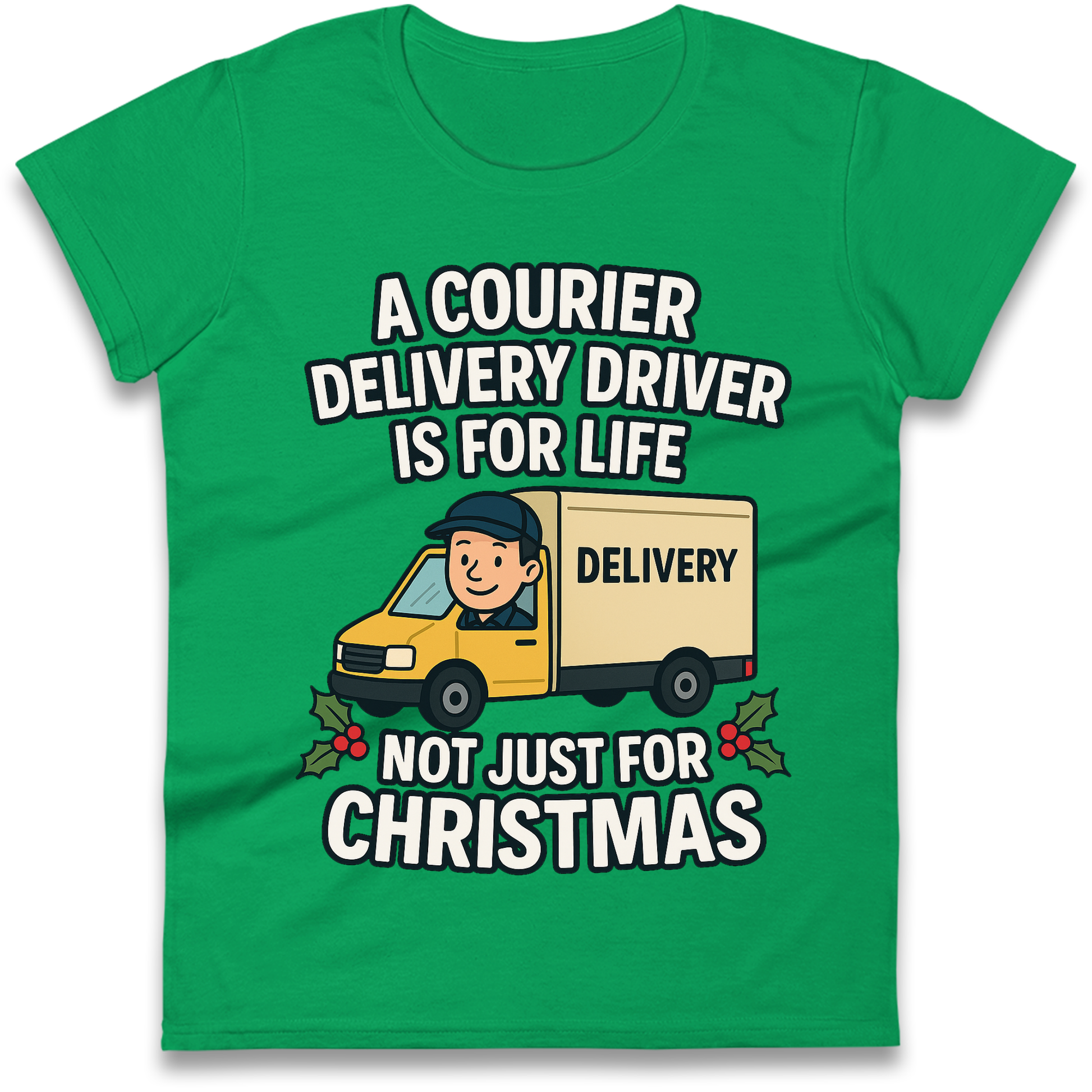 Courier Delivery Driver Christmas Ladies Shirt