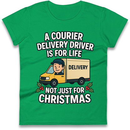 Courier Delivery Driver Christmas Ladies Shirt