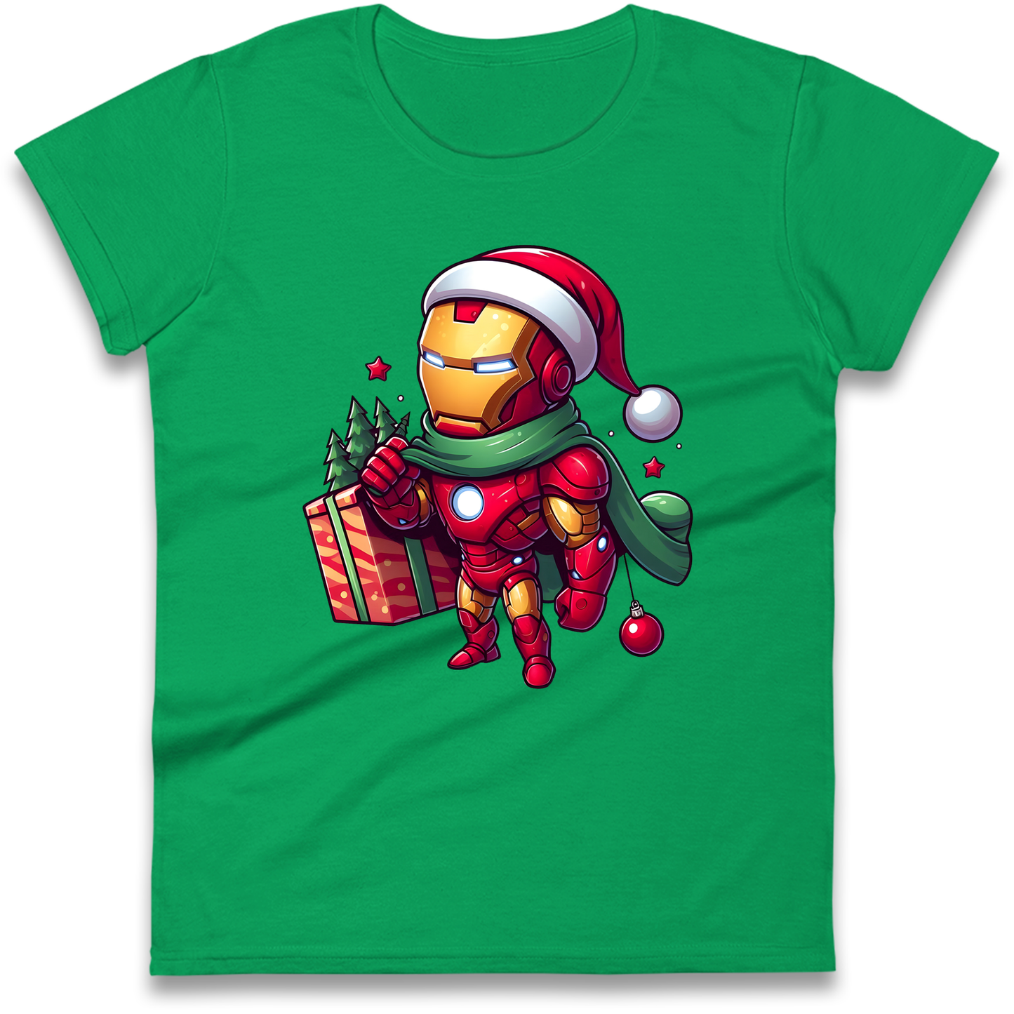 Ironman Santa Ladies Shirt