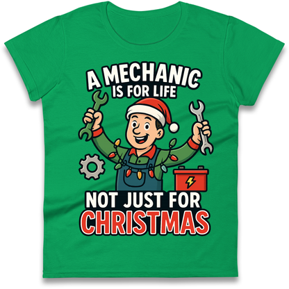 Mechanic Christmas Ladies Shirt