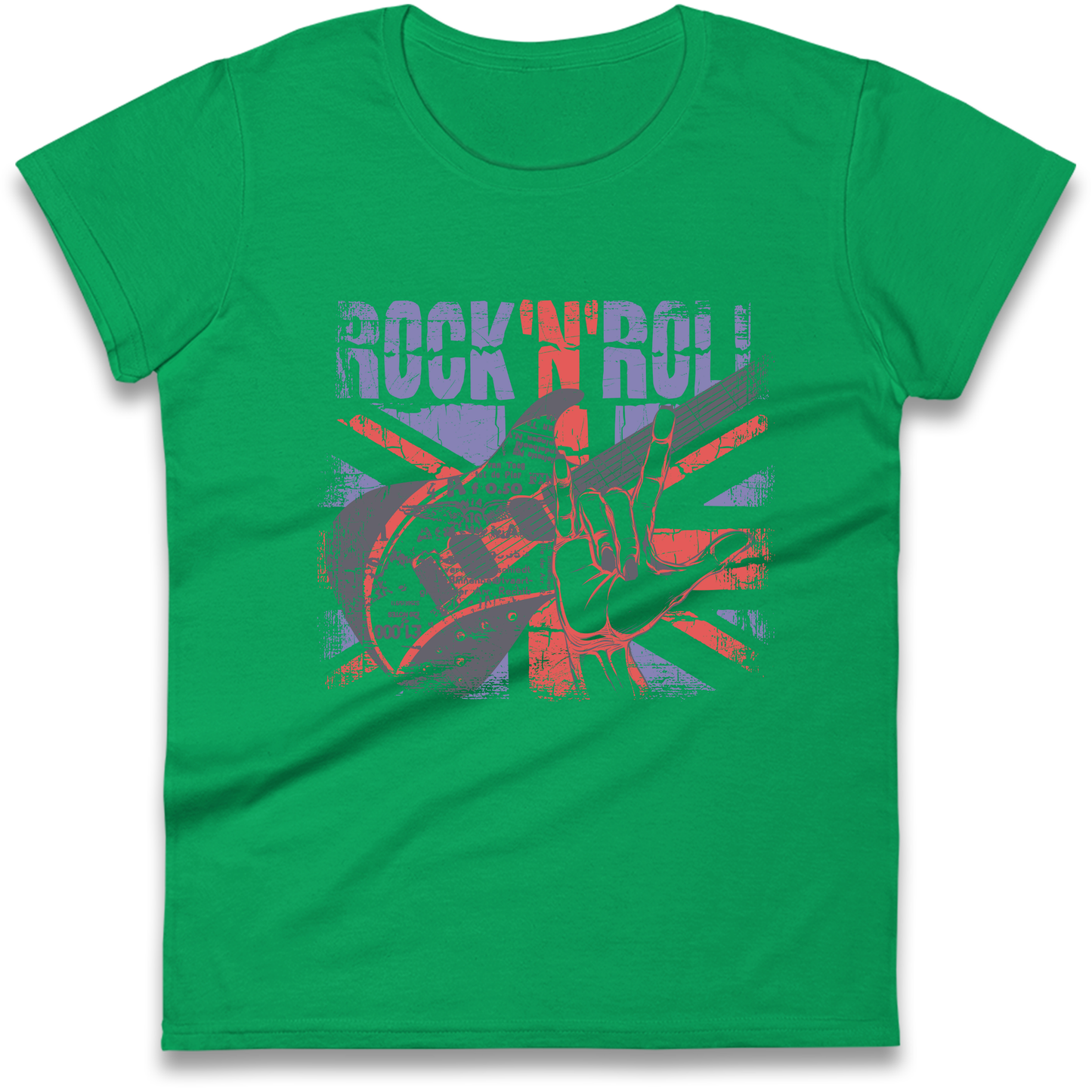 Rock N Roll Union Jack Ladies Shirt