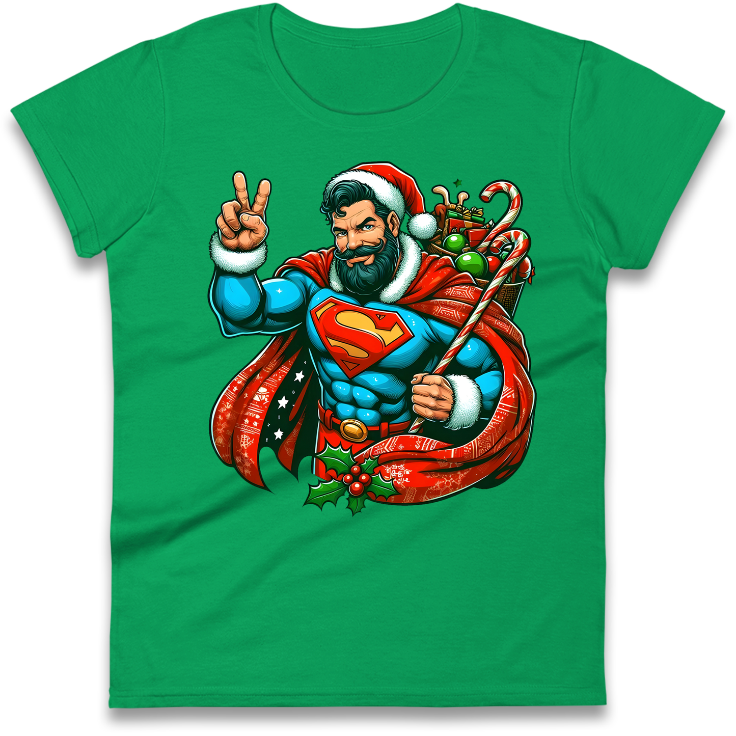 Superman Santa Ladies Shirt
