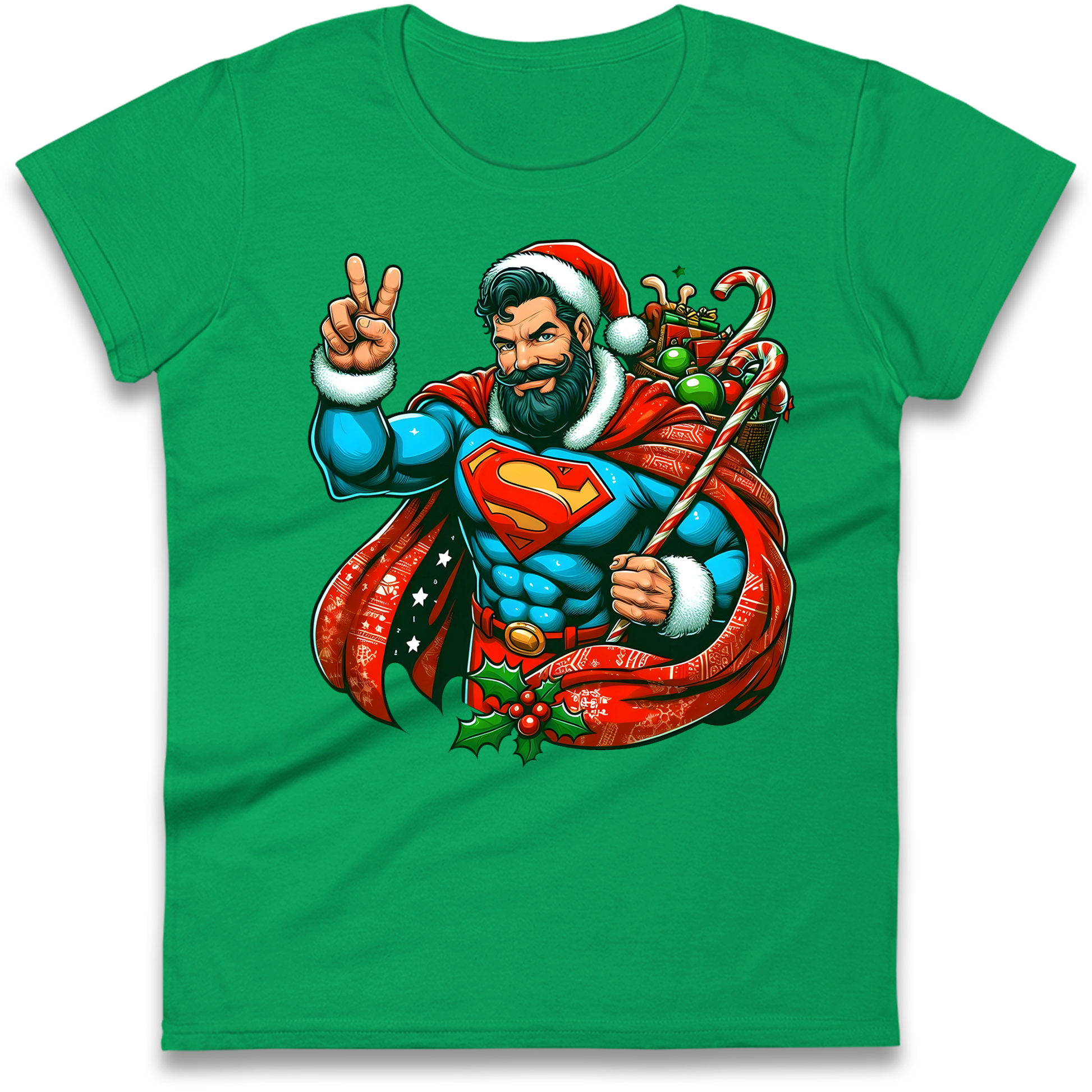 Superman Santa Ladies Shirt