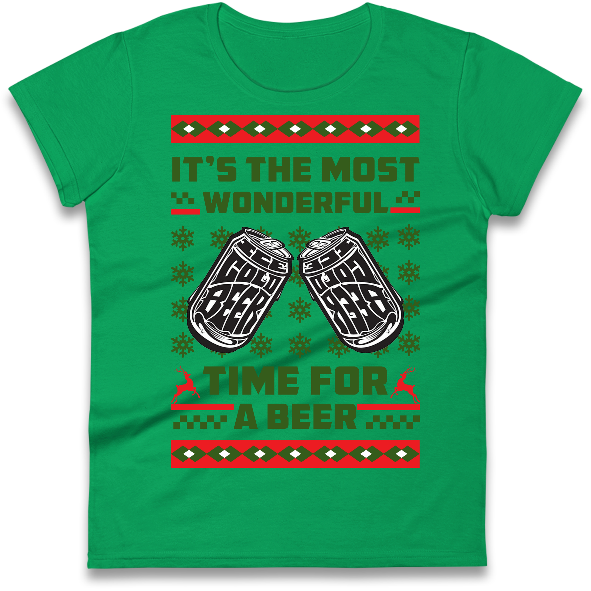 Its The Most Wonderful Time For A Beer Christmas Ladies Shirt
