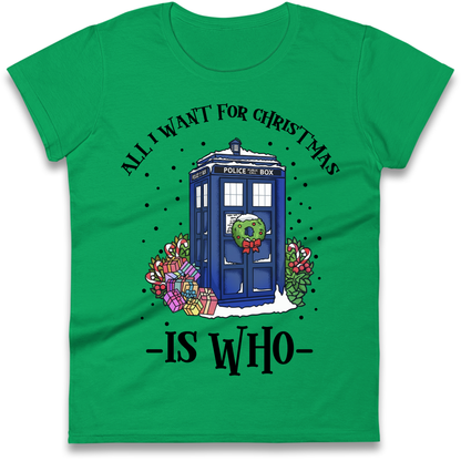 Dr Who Christmas Ladies Shirt