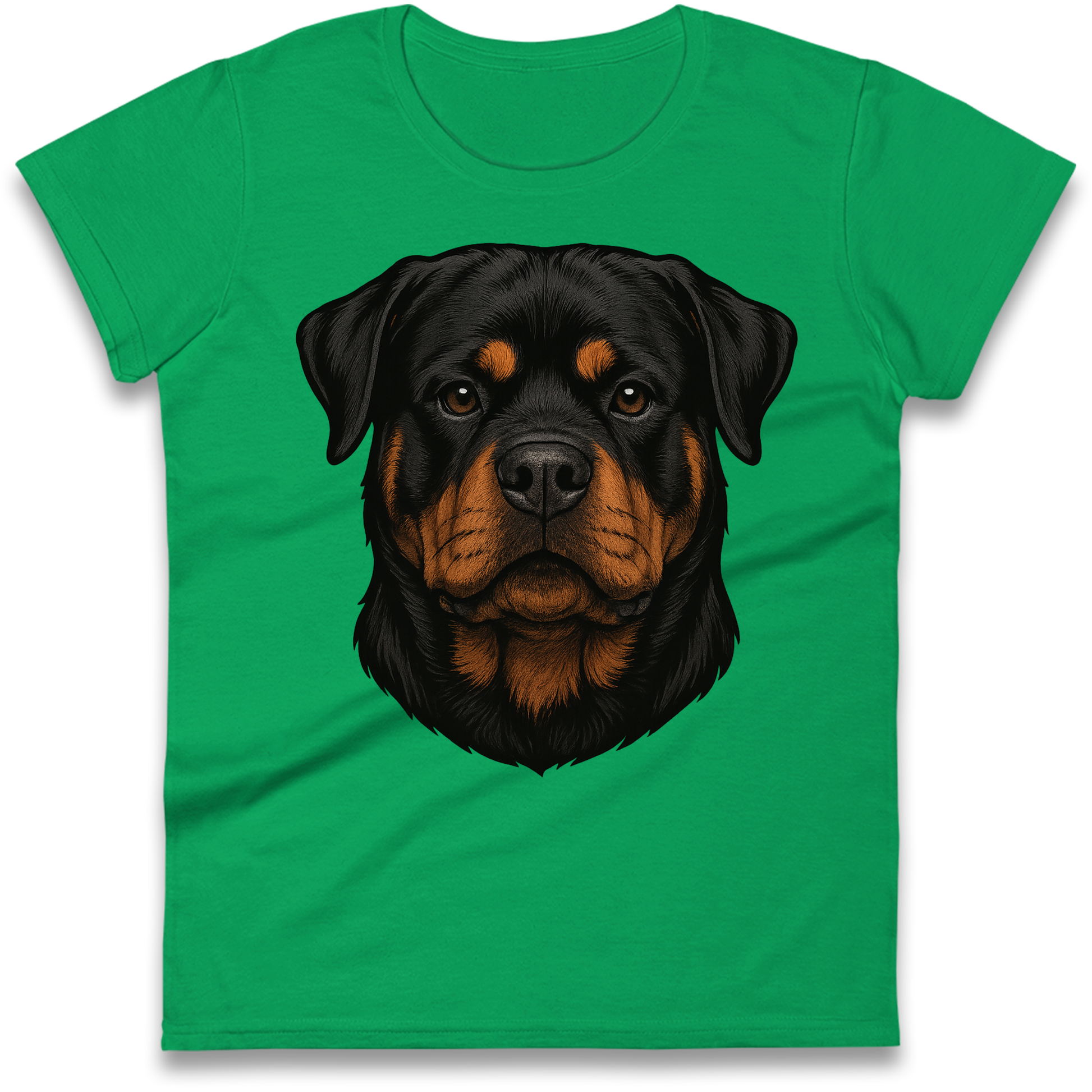 Rottweiler Face Ladies Shirt