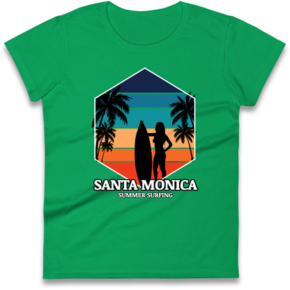 Santa Monica Summer Surfing Ladies Shirt