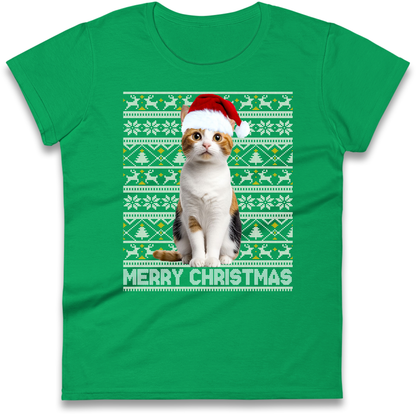 Merry Christmas Cat Ladies Shirt