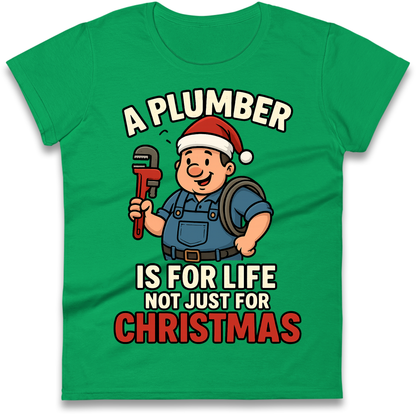 Plumber Christmas Ladies Shirt