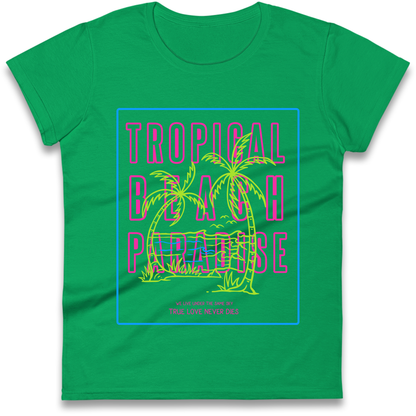 Tropical Beach Paradise Ladies Shirt