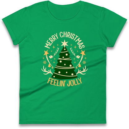 Merry Christmas Feeling Jolly Christmas Ladies Shirt
