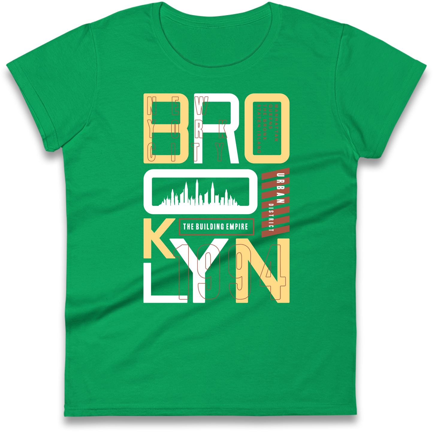 Brooklyn New York Urban District Ladies Shirt