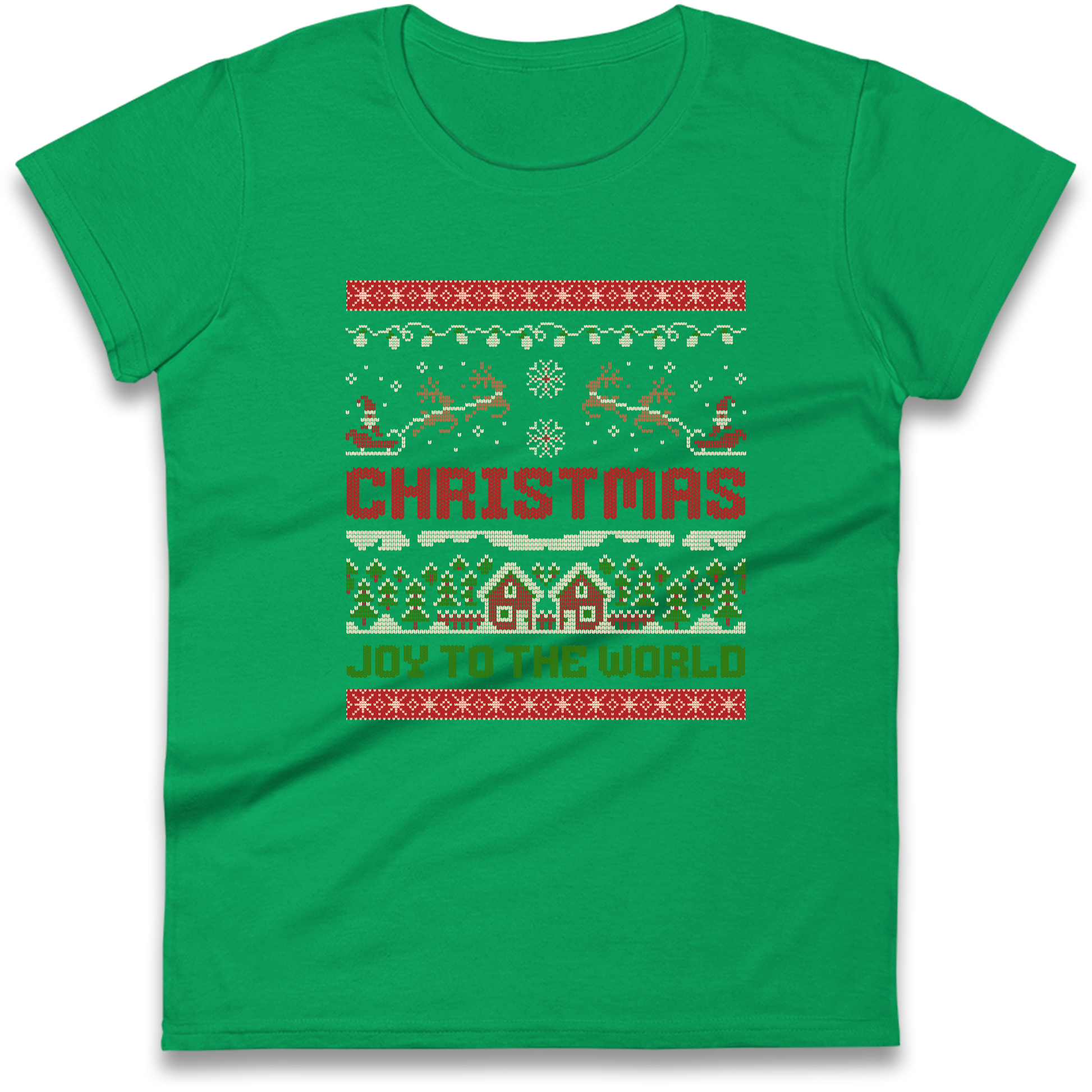 Christmas Joy to the World Christmas Ladies Shirt