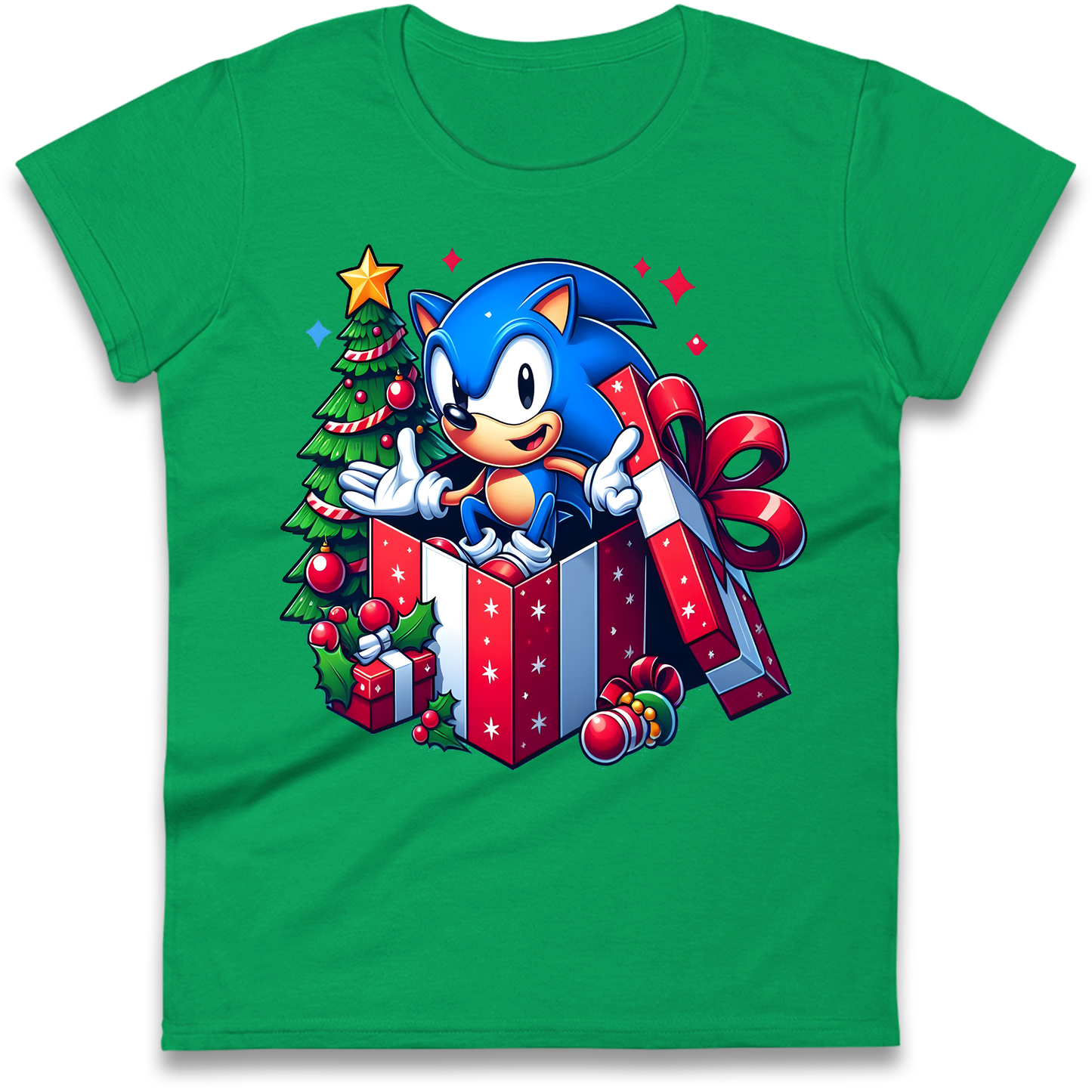 Sonic The Hedgehog Christmas Ladies Shirt