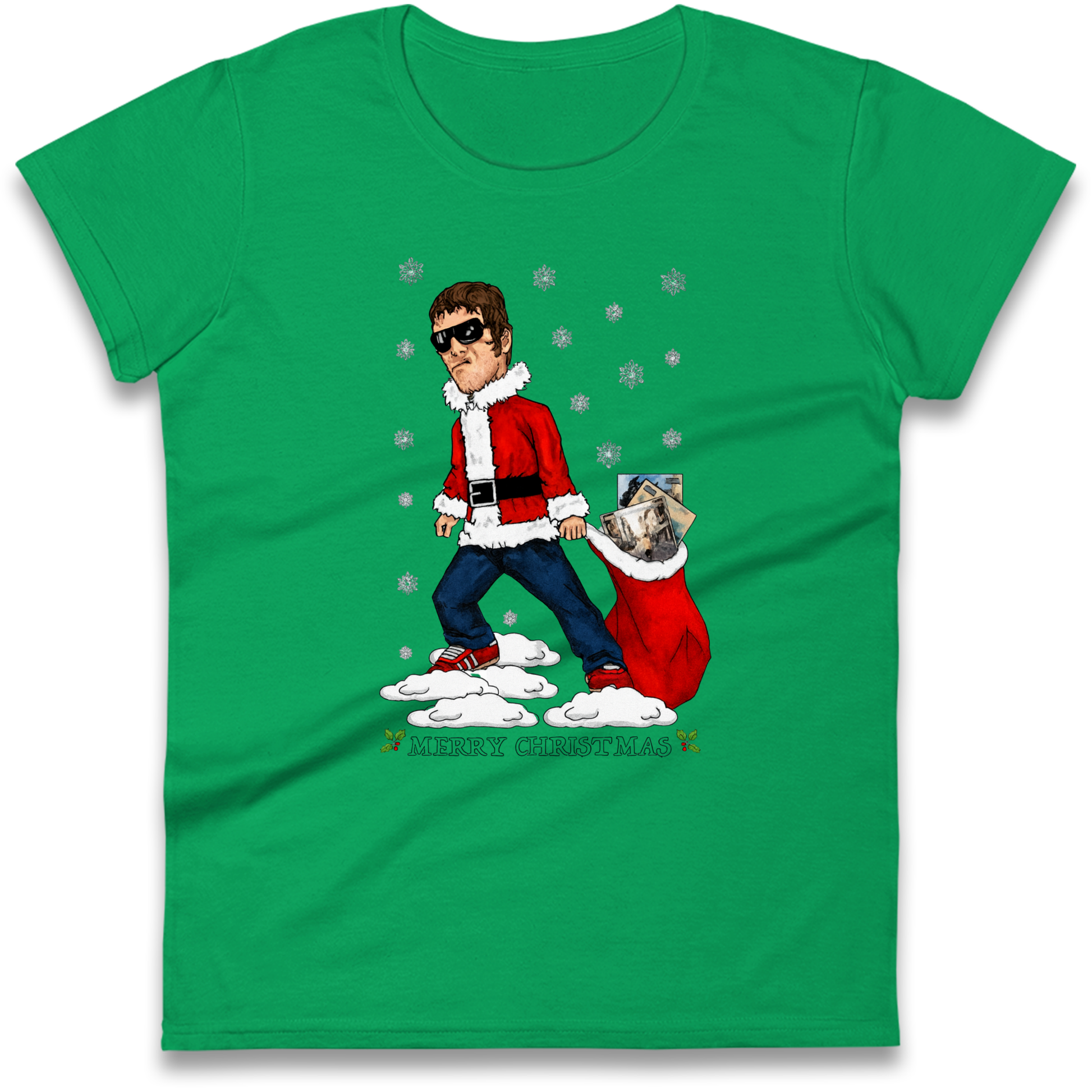 Liam Gallagher Christmas Santa Ladies Shirt