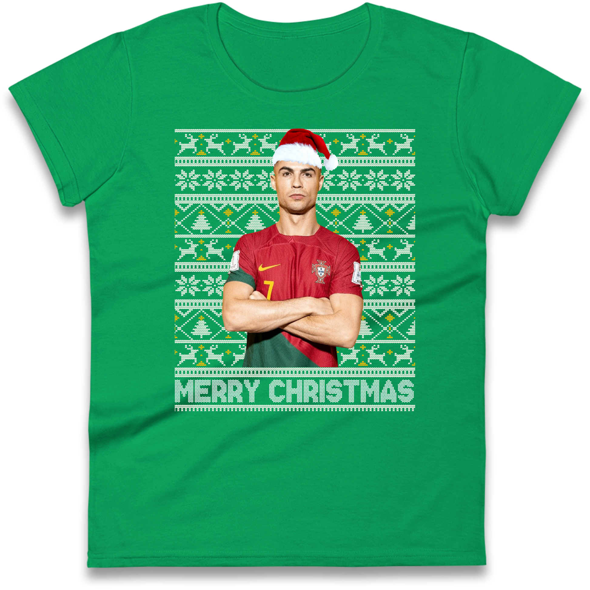 Merry Christmas Ronaldo Ladies Shirt