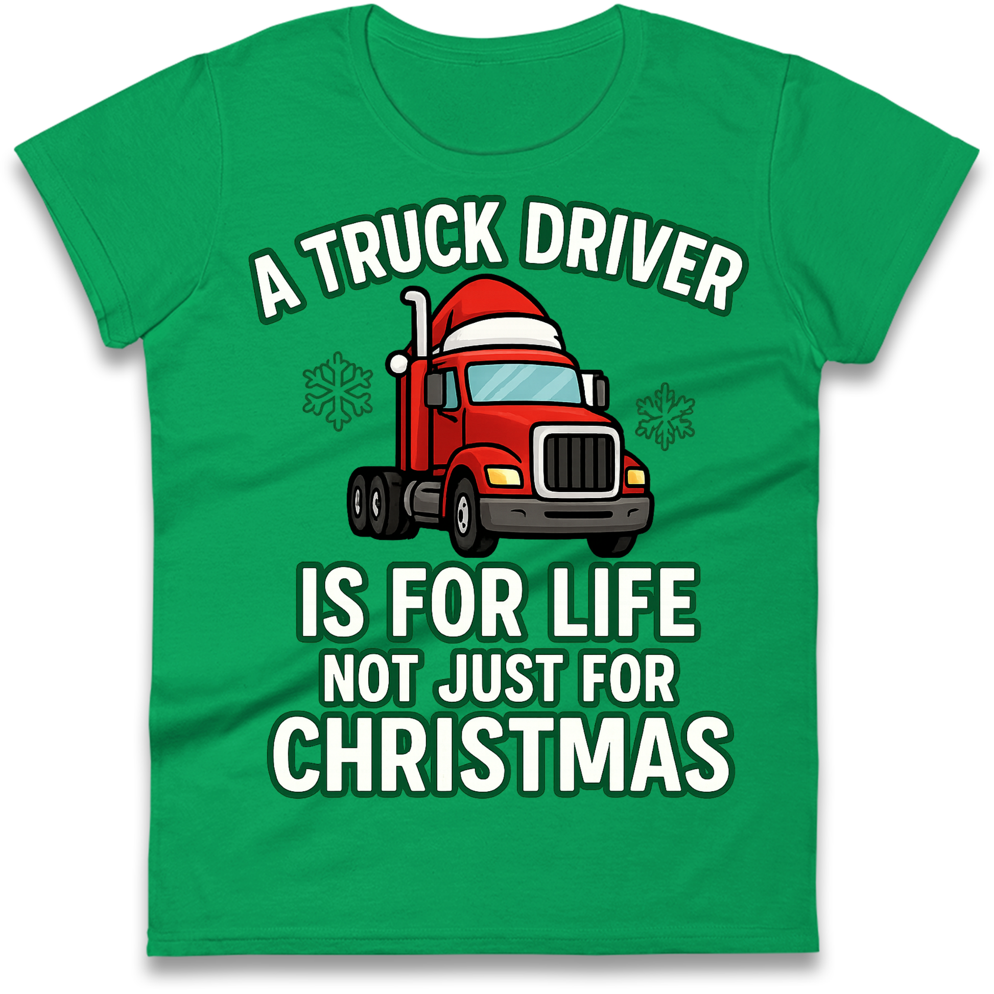 Truck Driver Christmas Ladies Shirt