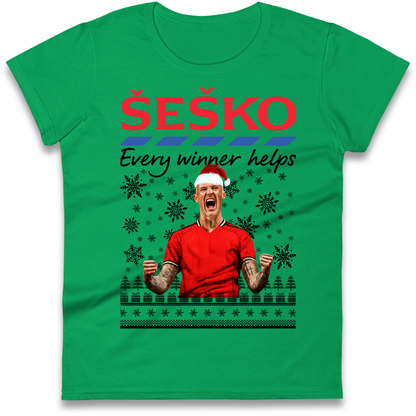 Benjamin Sesko Christmas Ladies Shirt