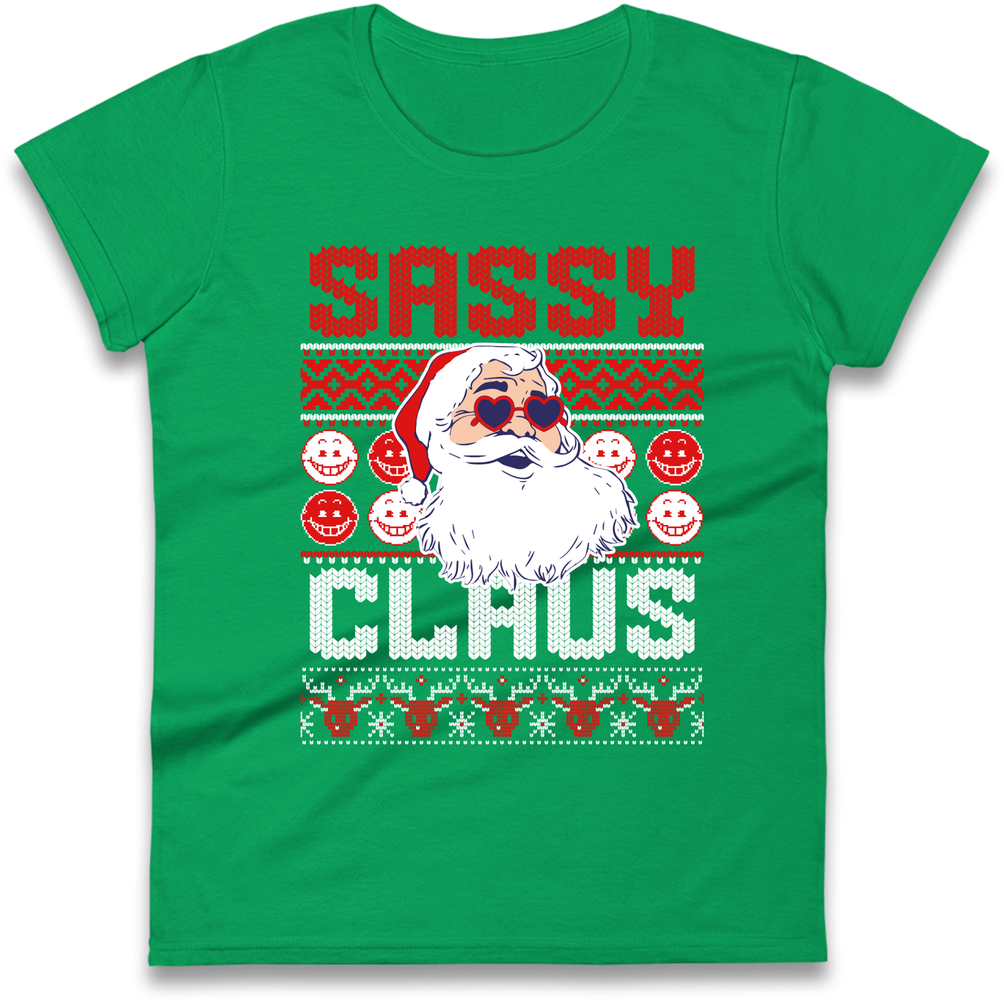 Sassy Claus Santa Christmas Ladies Shirt