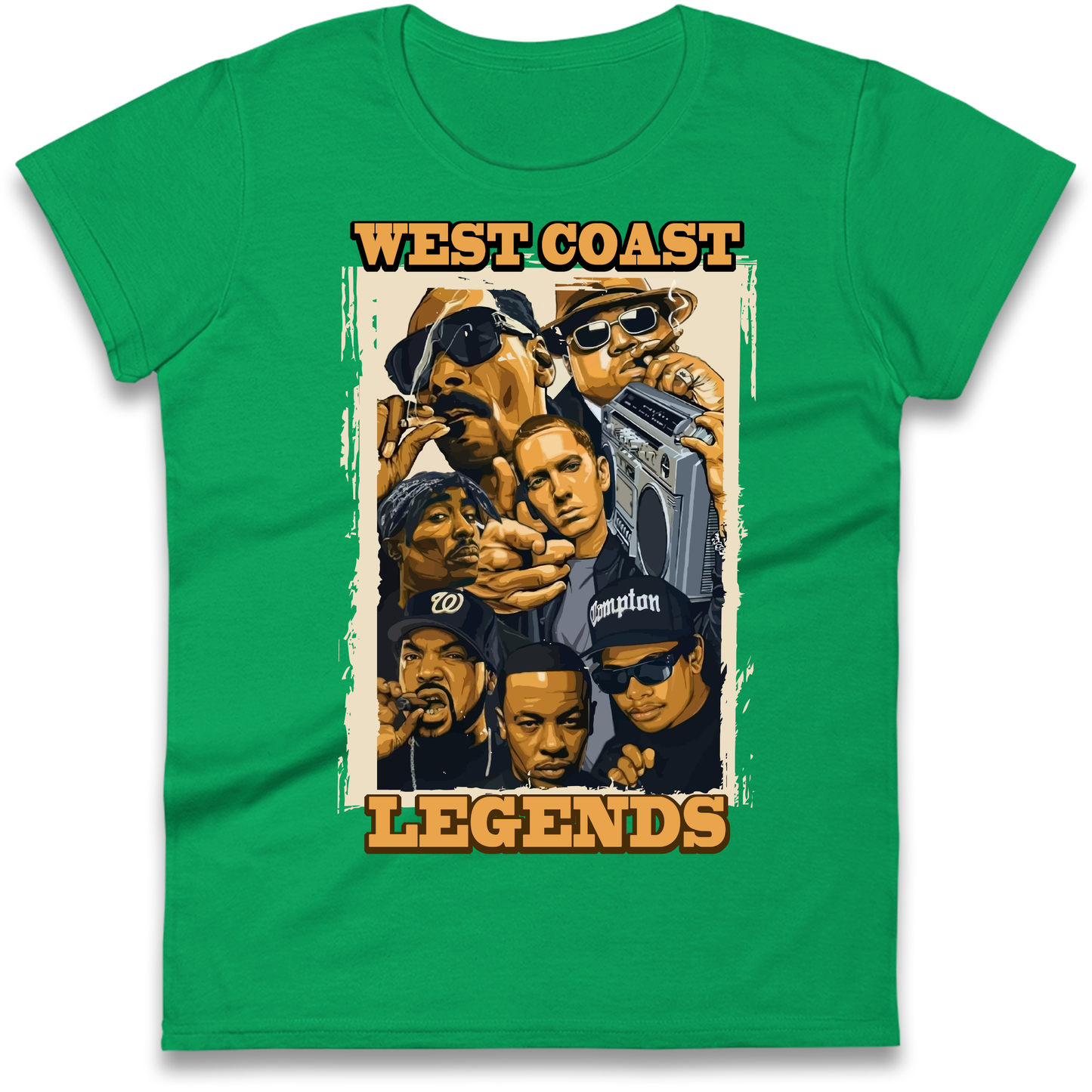 West Coast Legends Rappers Ladies Shirt