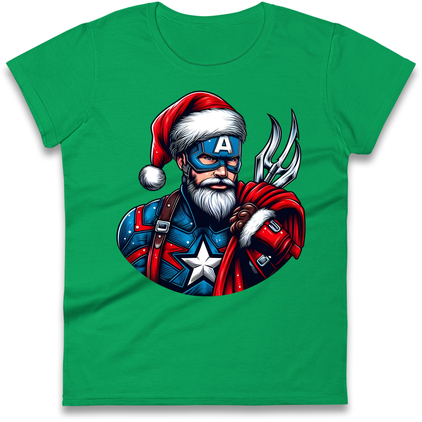 Captain America Santa Ladies Shirt