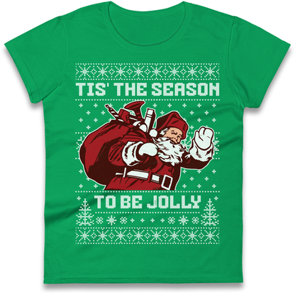 Tis The Season To Be Jolly Christmas Ladies Shirt