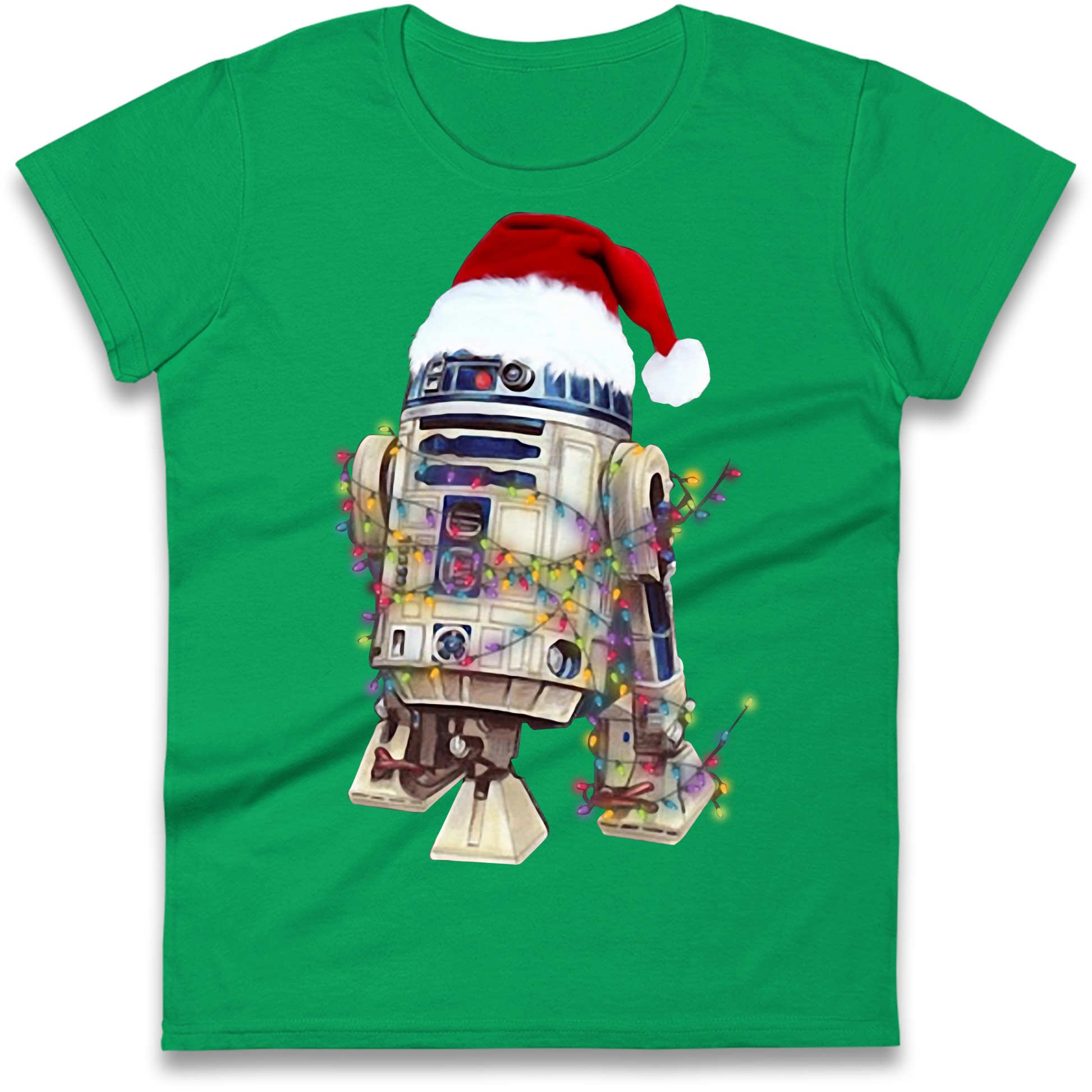 R2D2 Christmas Santa Christmas Ladies Shirt