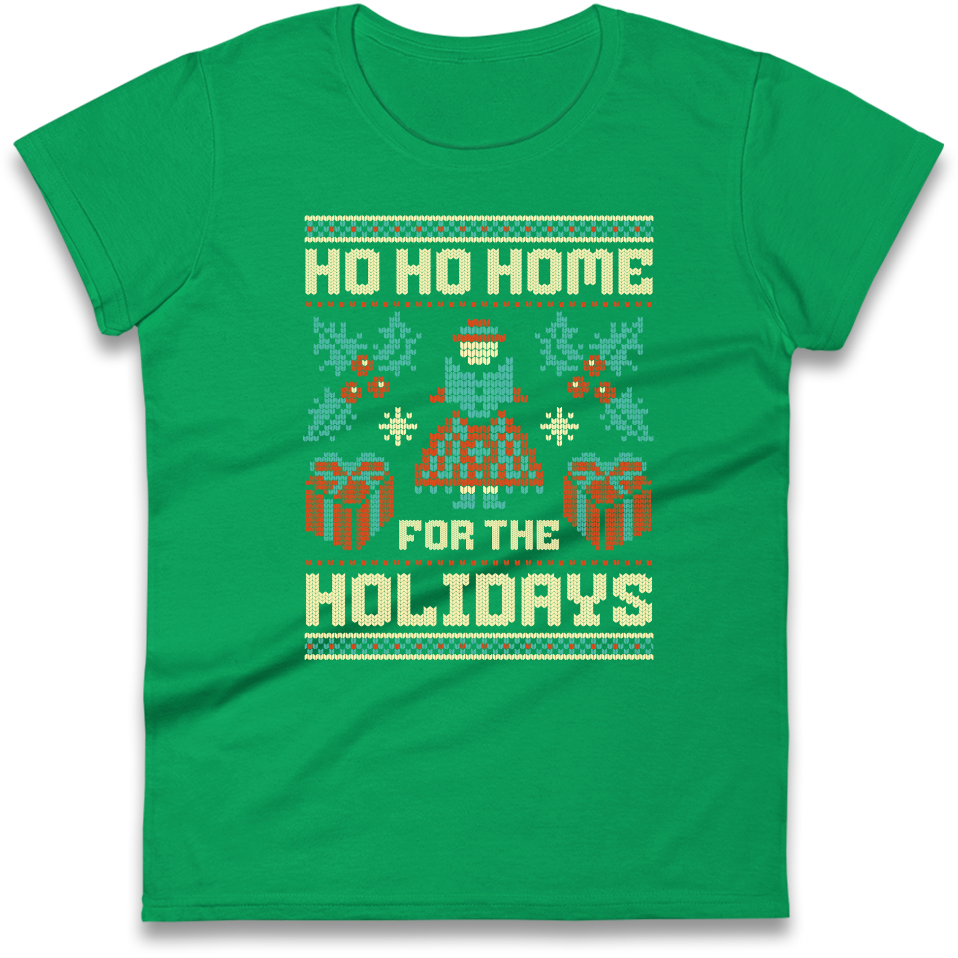 HO HO Home For the Holidays Christmas Ladies Shirt