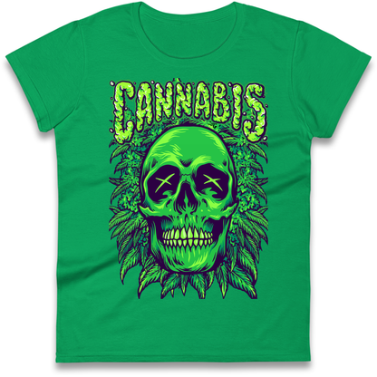 Cannabis Skull Ladies Shirt