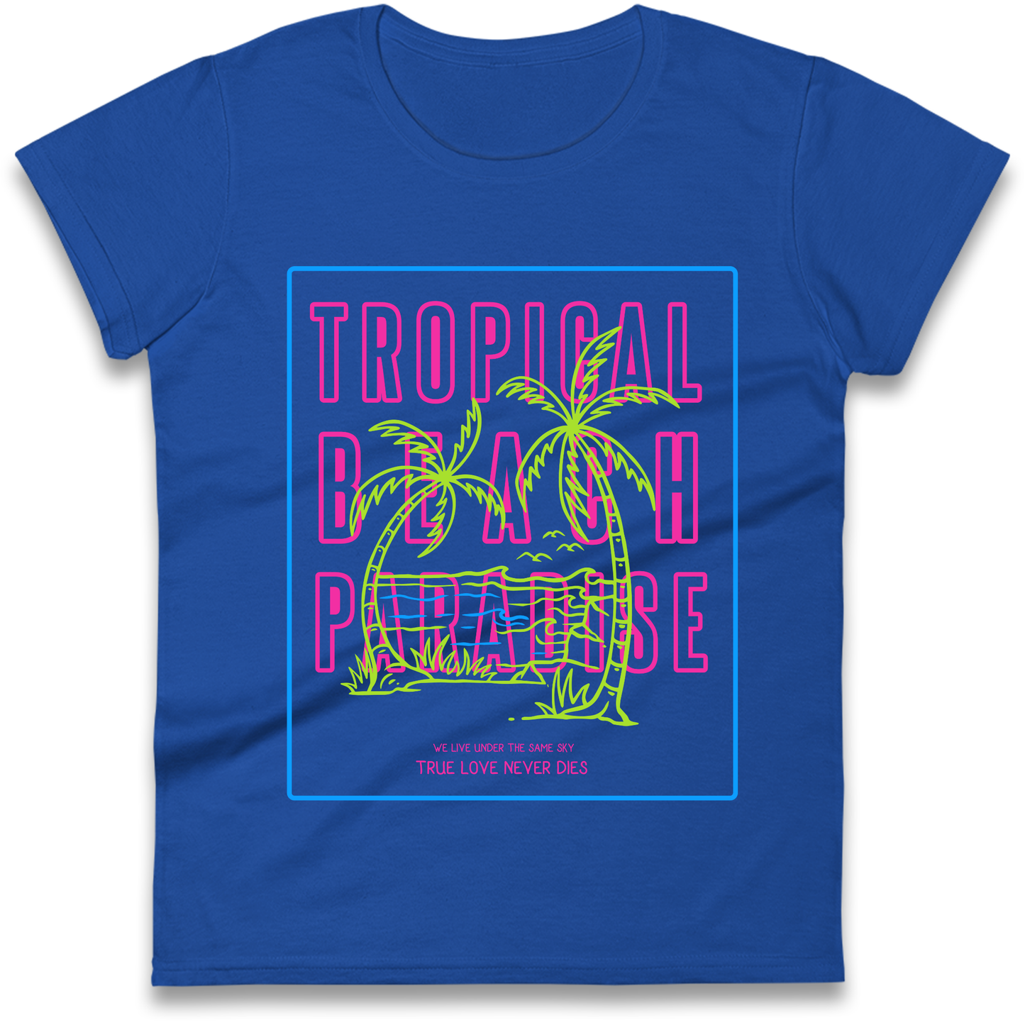 Tropical Beach Paradise Ladies Shirt