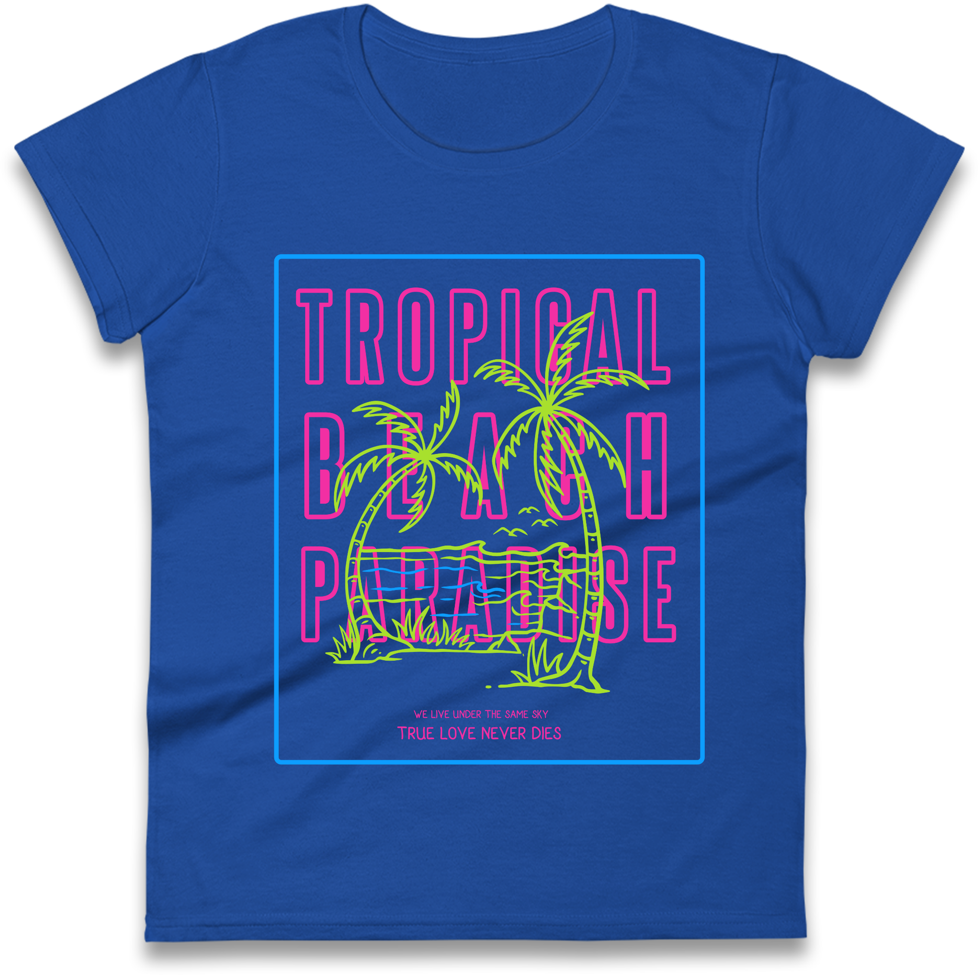 Tropical Beach Paradise Ladies Shirt