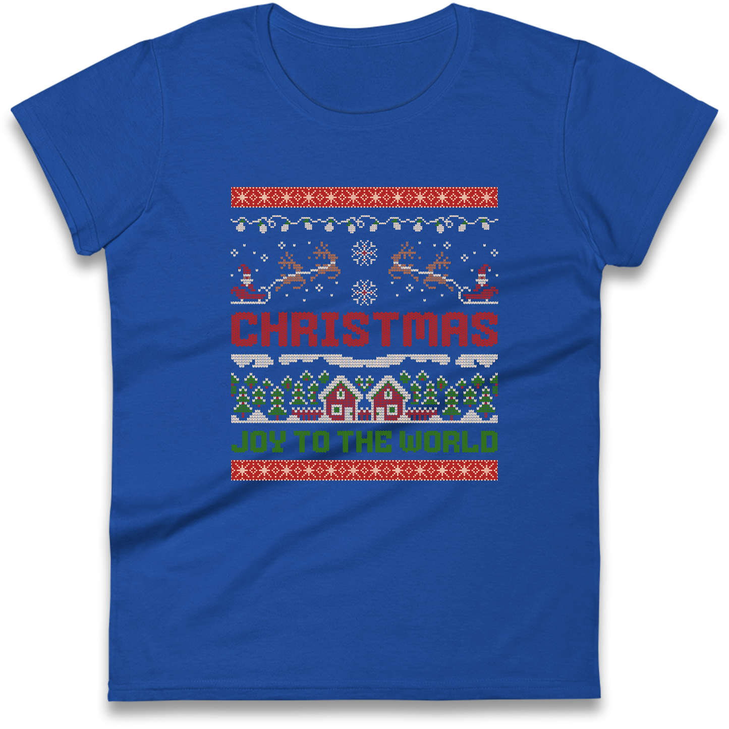 Christmas Joy to the World Christmas Ladies Shirt