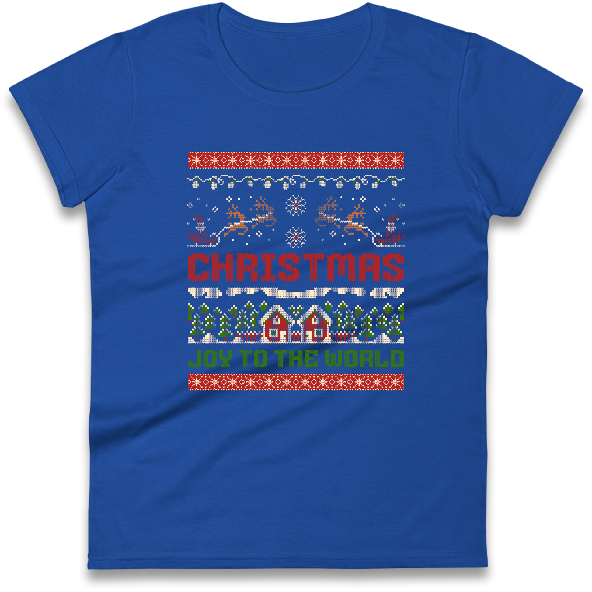 Christmas Joy to the World Christmas Ladies Shirt
