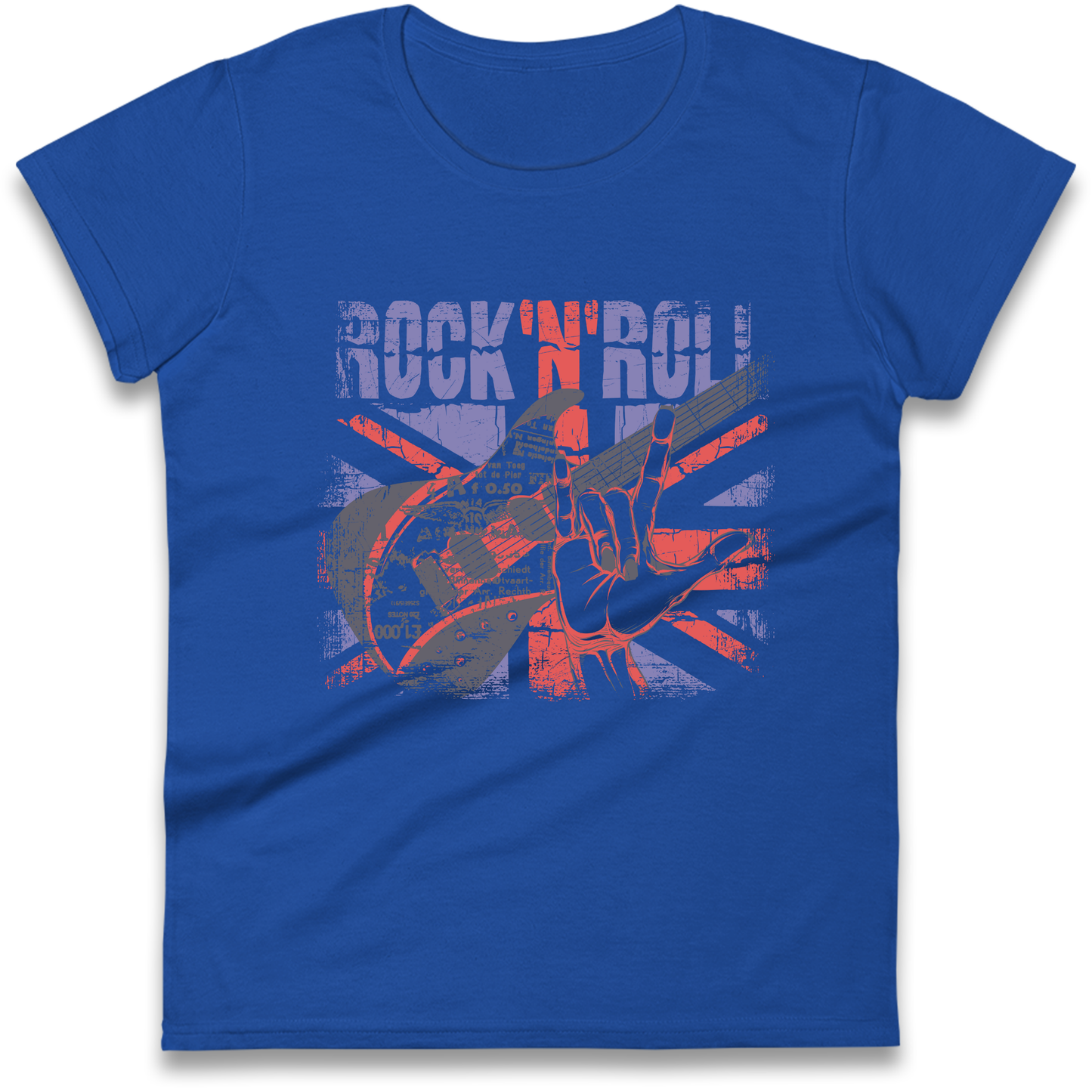 Rock N Roll Union Jack Ladies Shirt