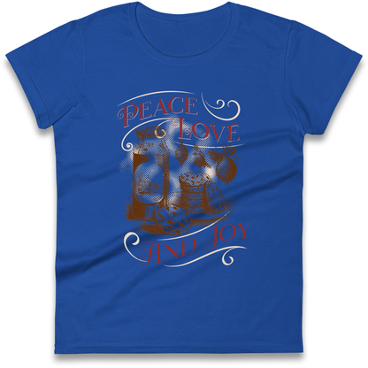 Peace Love And Joy Christmas Ladies Shirt
