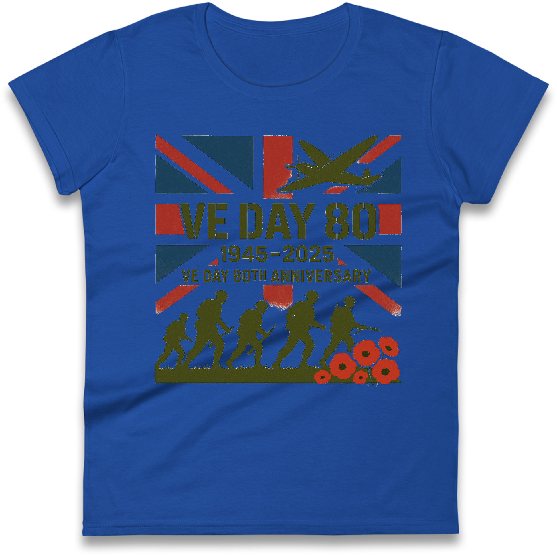VE Day 80th Anniversary 1945 2025 Ladies Shirt