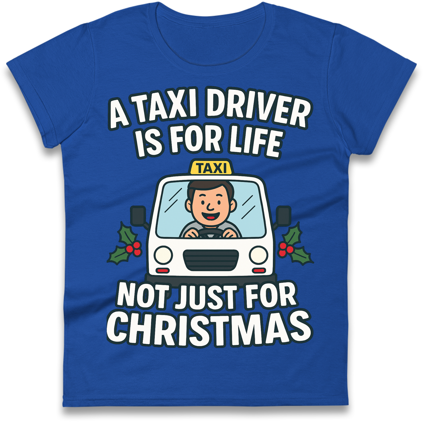 Taxi Driver Christmas Ladies Shirt