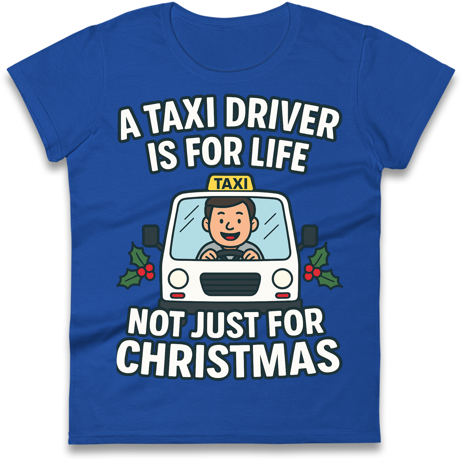 Taxi Driver Christmas Ladies Shirt